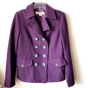 Coat - purple pea coat